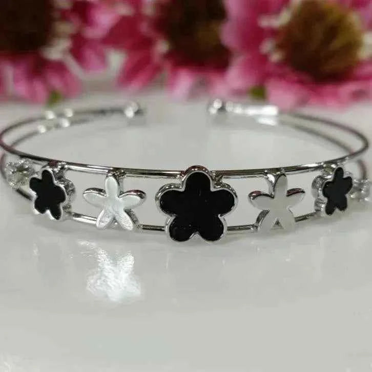 Fancy Plated Kada – Silver / Gold / Rose Gold | Elegant Modern Wristwear