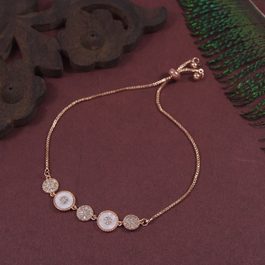 Korean Opal CZ Adjustable Bracelet – Gold, Silver & Rosegold Plated