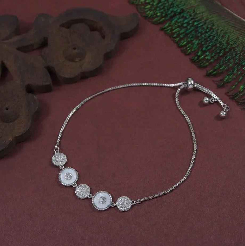 Korean Opal CZ Adjustable Bracelet – Gold, Silver & Rosegold Plated