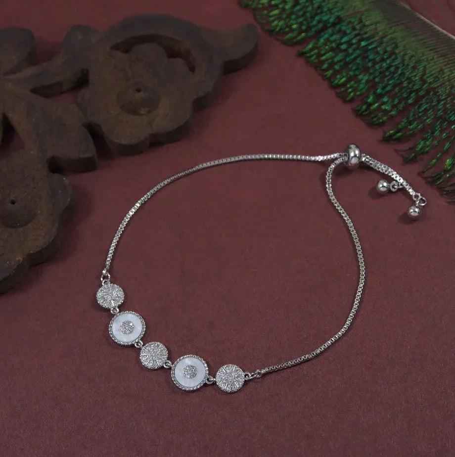 Korean Opal CZ Adjustable Bracelet – Gold, Silver & Rosegold Plated