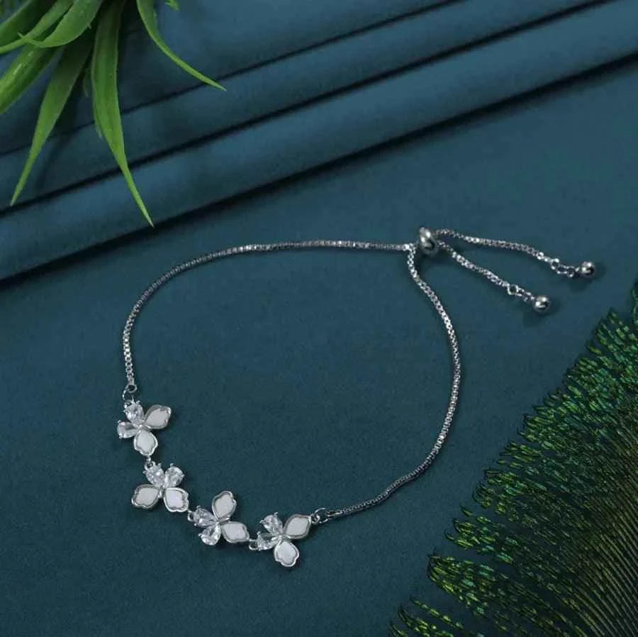 Korean Butterfly Link Adjustable Bracelet – Gold, Silver & Rosegold Plated