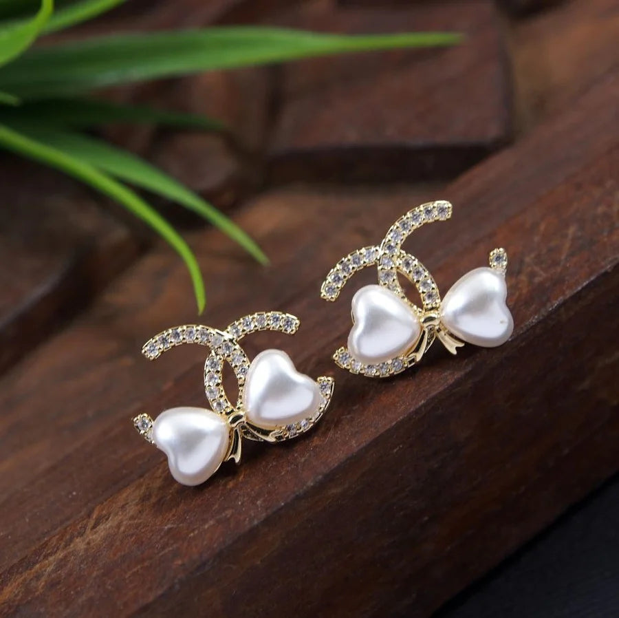 Korean Bow Knot Fancy Stud Earrings – Gold / Silver / Rosegold Plated