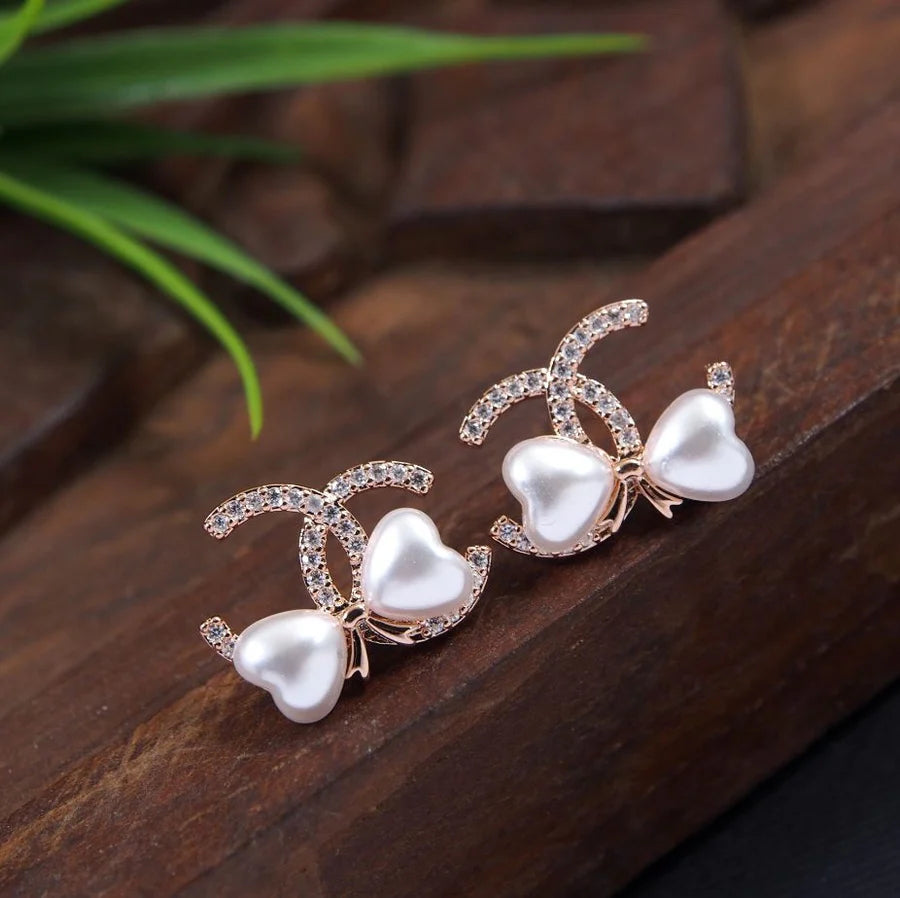 Korean Bow Knot Fancy Stud Earrings – Gold / Silver / Rosegold Plated