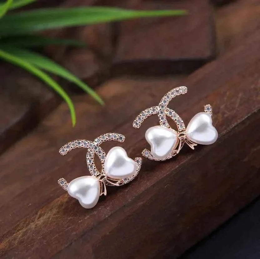 Korean Bow Knot Fancy Stud Earrings – Gold / Silver / Rosegold Plated