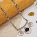 Geometric Pendant Long Chain Necklace