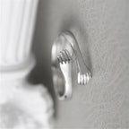 Amazing Hug Design Silver Plated Adjustable Ring for Women