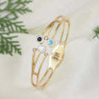 Stainless Steel Round Design Enamel Kada