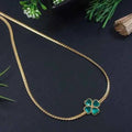 Stainless Steel Floral Pendant Necklace – Anti-Tarnish Gold/Silver Plated (SS331L)