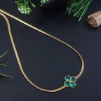 Stainless Steel Floral Pendant Necklace – Anti-Tarnish Gold/Silver Plated (SS331L) - Shangri 