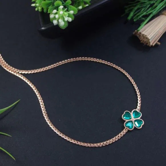 Stainless Steel Floral Pendant Necklace – Anti-Tarnish Gold/Silver Plated (SS331L) - Shangri 