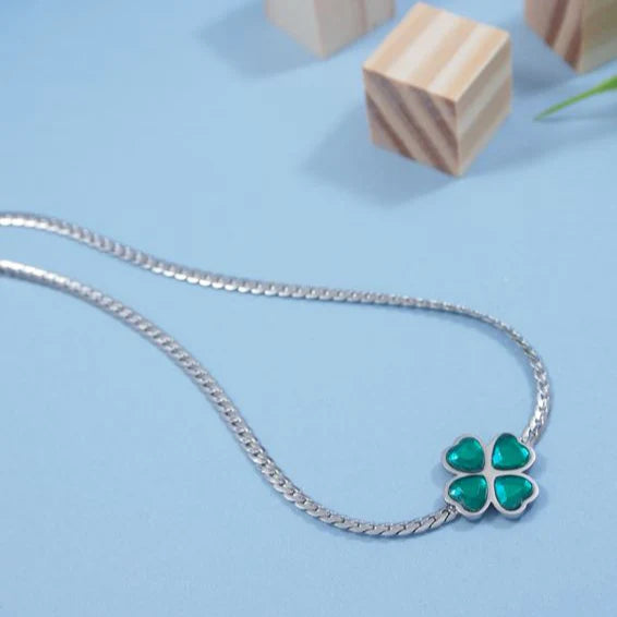 Stainless Steel Floral Pendant Necklace – Anti-Tarnish Gold/Silver Plated (SS331L)