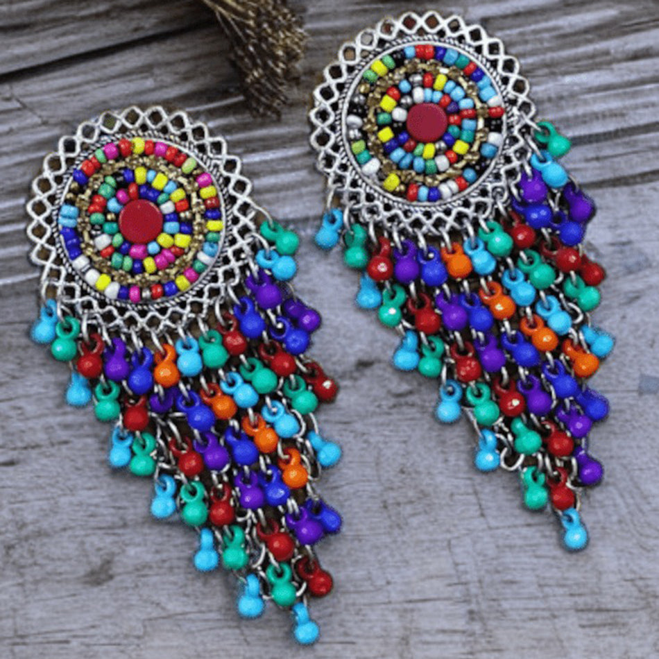 Elegant Oxidised Plated Ghungroo Dangler Earrings