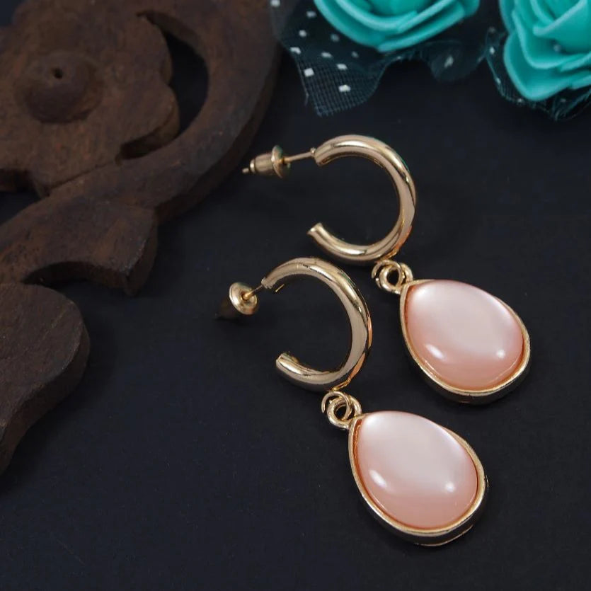 Gold Plated Multi Colour Drop Earring
