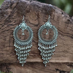Elegant Oxidised Plated Ghungroo Dangler Earrings