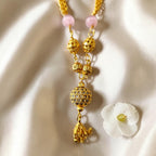 Shangri AD Stone Gold-Plated Mangalsutra with Pastel Beads