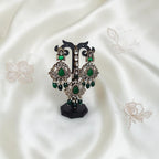 Shangri Green Kundan-Style Necklace Set with Earrings & Maang Tikka