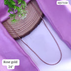 Anti-Tarnish Rose Gold Chain – 24 Inch (Everyday Wear)