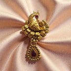 Antique Premium Peacock Designer Necklace Set with Earrings - Shangri 